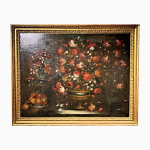 Venetian Artist, Still Life with Flowers, Late 17th Century, Framed