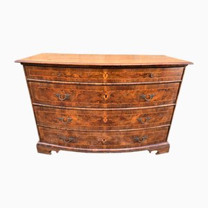 Commode Style Louis XV Marquetée en Loupe de Noyer, Vénétie, Italie