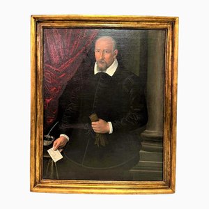 Porträt eines Mitglieds der Florentiner Familie Della Rena, Öl auf Leinwand, Ende 16. Jh.