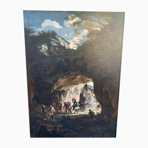 After Reschi, Rocky Landscape with Embuscade of Bandits, Huile sur Toile