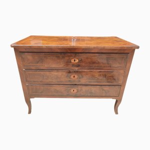 Louis XVI Kommode aus Nussholz Furnier mit Intarsien, Latium, Italien