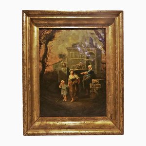 Circle of Francesco De Mura, Biblical Scene, Painting on Copper, Early 18th Century