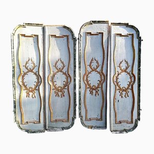 Türen mit Lacken und Blattgold Verzierungen, Ende 17. Jh., 2er Set