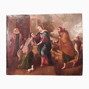 Flight Into Egypt, 17th Century, Oil on Copper Painting