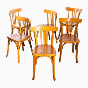 Chaises de Salle à Manger en Bois Courbé de Baumann, 1950s, Set de 6