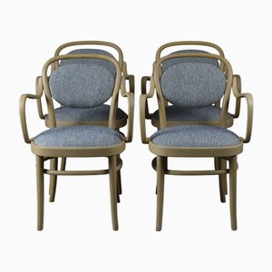 Midcentury Modern Dining Bentwood Chairs from Gemla Möbler, 1970s, Set of 4