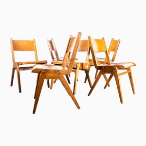 Chaises de Salle à Manger Empilables Simples de Casala, 1950s, Set de 6