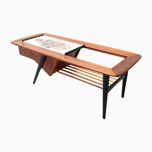 Table Basse Vintage avec Bar Intégré par Alfred Hendrickx pour Belform, 1950s