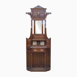 Meuble d'Entrée Victorien en Chêne dans le style de Christopher Dresser, 1890s