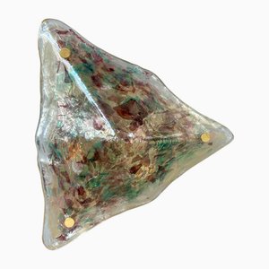 Lampada da soffitto in ametista e acquamarina, anni '80