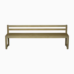 Midcentury Modern Scandinavian School Bench in Birchwood, 1970s
