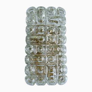 Applique Vintage en Verre Bullé par Erco, 1960s