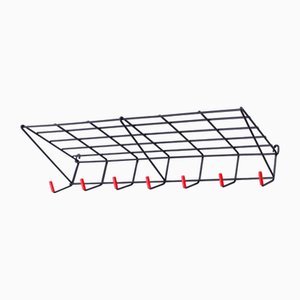 DH05 Black and Red Deurne Coat Rack by Friso Kramer for Spectrum, 1950s