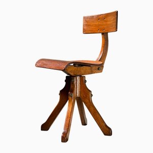 Sedia da lavoro vintage industriale nello stile di Ama Elastik, anni '20
