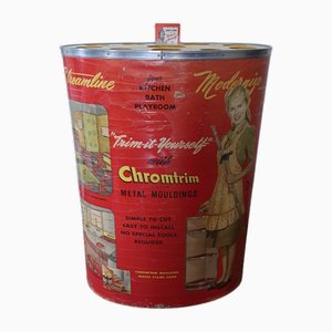 Vintage American Chromtrim Display Drum, 1950s