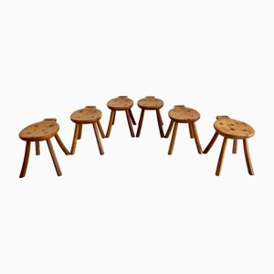 Tabourets de Travail, Italie, 1950s, Set de 6