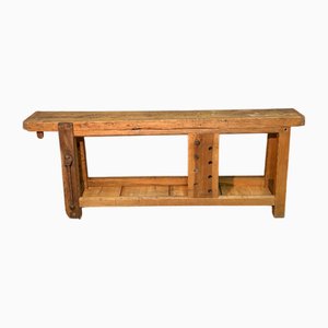 Antique Hornbeam Carpenters Table, 1800s