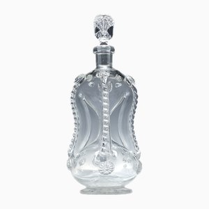Carafe Cluck Cluck Antique en Verre avec Tournesols, 1890s