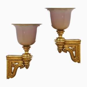 Appliques Murales Vintage en Verre Murano, Italie, 1950s, Set de 2
