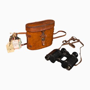 Jumelles Vintage avec Étui en Cuir, Écosse, 1930