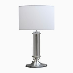 Lampe Art Déco en Verre Acrylique et Métal par Jacques Adnet, 1930s