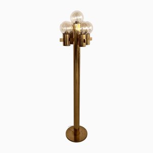 Lampadaire Mid-Century en Laiton avec Verres par Hans-Agne Jakobsson pour Hans-Agne Jakobsson Ab Markaryd, 1970s