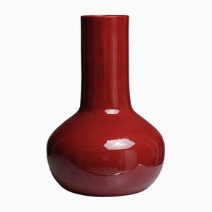 Grand Vase Rouge en Céramique par Robert Picault, 1960s