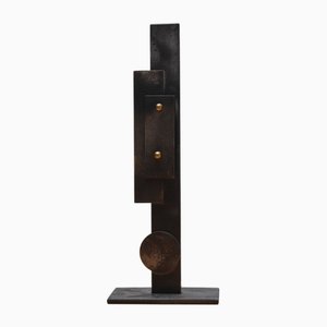 Sculpture Art Déco en Métal Patiné, 1930s