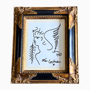 Jean Cocteau, Mythic Figure, 1960s, Lithographie