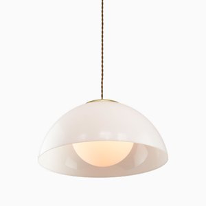 Italian Space Age Pendant in Brass and Acrylic Glass, 1970s