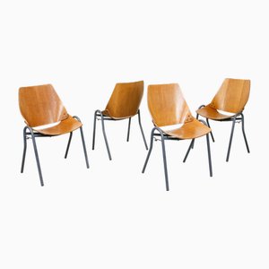 Chaise Linking Shell Mid-Century Moderne par Niko Kralj pour Stol Kamnik, 1970s