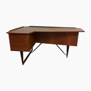 Bureau Boomerang en Teck par Peter Løvig Nielsen pour Hedensted Møbelfabrik, 1968