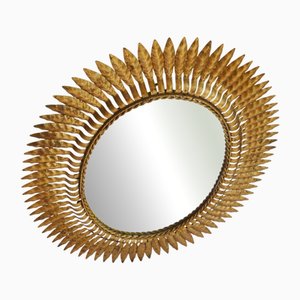 Grand Miroir Mural Sunburst Vintage, Italie, 1960s