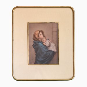 Dipinto religioso antico della metà del secolo di Ferruzzi, Italia, anni '50