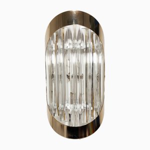 Crystal Wall Sconce, Italy, 1980s