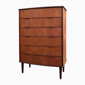 Curved Teak Chest of Drawers, Denmark