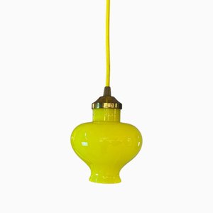 Suspension en Verre Jaune de Holmegaard