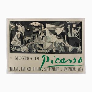 Affiche de l'exposition Mostra di Picasso représentant Guernica d'après Picasso, 1953