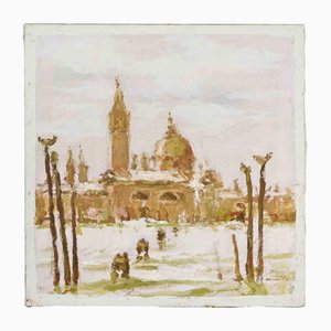 Franco Marzilli, View of Venice, Oil Painting, 1970s