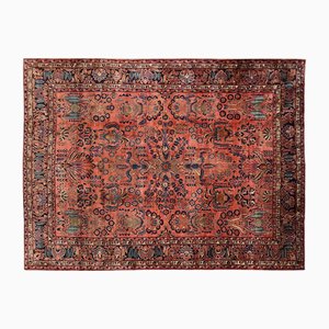 Antique Middle Eastern Sarough Hand-Knotted Rug