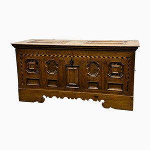 Antique German Baroque Travel Trunk, 1737