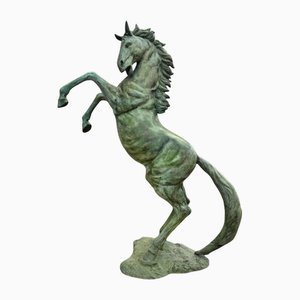Masterful of Italian Horse in Bronze 20th Century H: 310cm