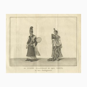 Burmese Minister and Wife in Ceremonial Dress, 1800, Paper