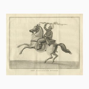 Mounted Warrior of the Kassai Region, 1800, Paper