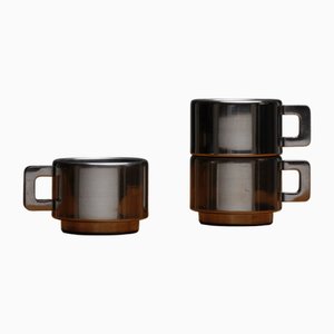 Tasses à Café en Métal, 1970s, Set de 3