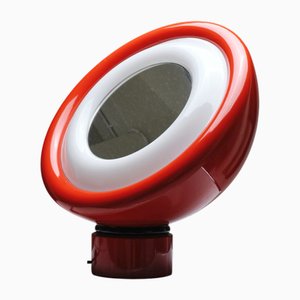 Oranger Harz Spiegel, Elio Martinelli, 1970er von Elio Martinelli für Martinelli Luce