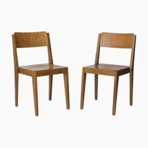 Chaises Empilables Vintage en Hêtre, Allemagne, années 60-70, Set de 2