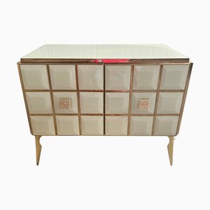 2-Türiges Sideboard aus Mattglas, 1980er