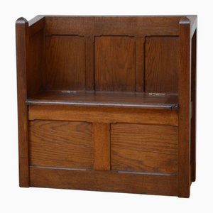 Gothic Revival Oak Hall Bench