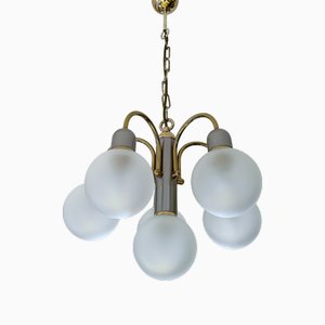 Lustre Cascade Mid-Century en Verre, 1970s